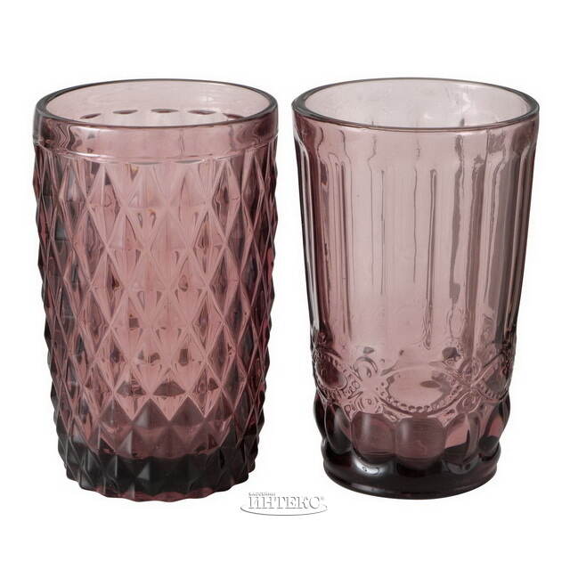 Стакан для воды Монруж 300 мл розовый, стекло Boltze