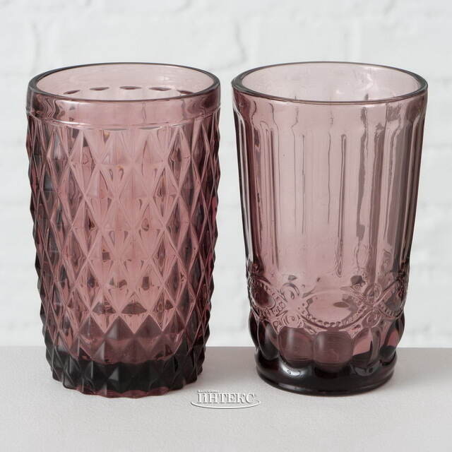 Стакан для воды Монруж 300 мл розовый, стекло Boltze