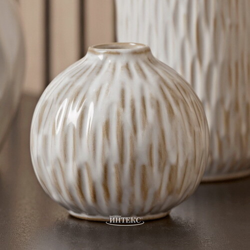 Фарфоровая ваза для цветов Creamy Pearl 9 см Boltze