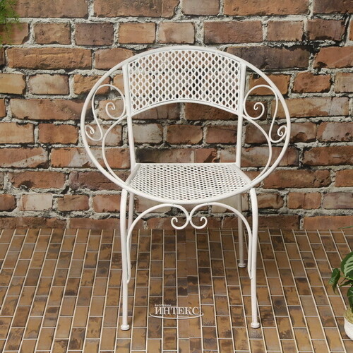 Металлический стул-кресло Триббиани 76*66*57 см, белый Edelman