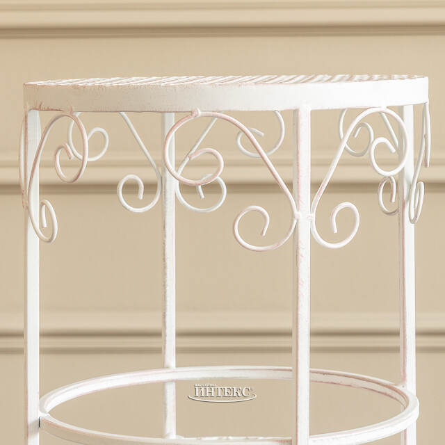 Комплект подставок для цветов Триббиани, 3 шт, белый Edelman