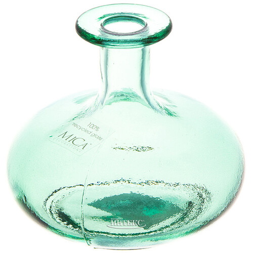 Бутылка декоративная Симона 12*14 см бирюзовая Edelman