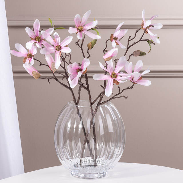 Ветка Магнолии светло-розовая 45 см Edelman