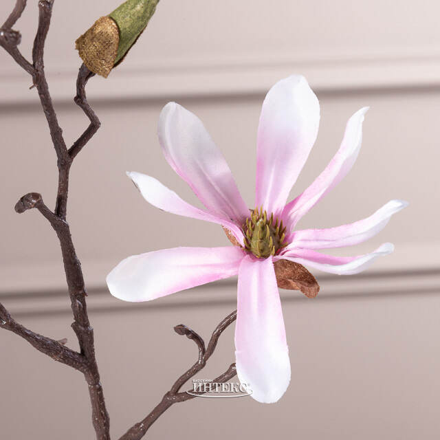 Ветка Магнолии светло-розовая 45 см Edelman