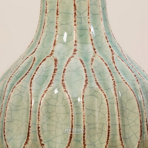 Керамическая ваза Мелания 21 см светло-зеленая Boltze