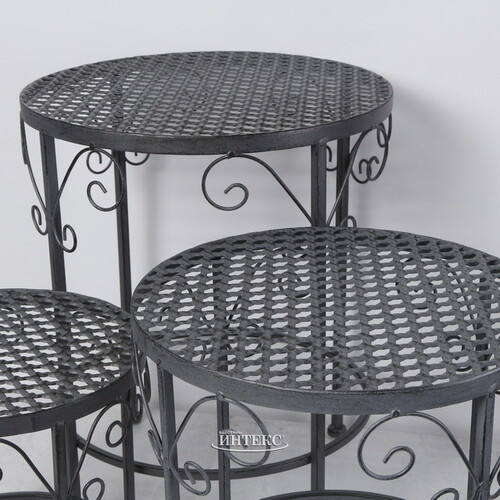 Комплект кофейных столиков Триббиани, 3 шт, серый Edelman