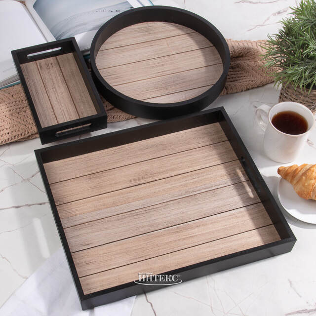 Набор деревянных подносов Robbiani 23-40 см, 3 шт Boltze
