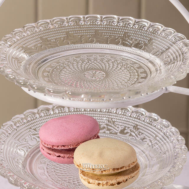 Этажерка для фруктов Мадлен трехъярусная 32 см, стекло Boltze