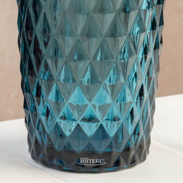 Стакан для воды Шатель 300 мл синий, стекло Boltze