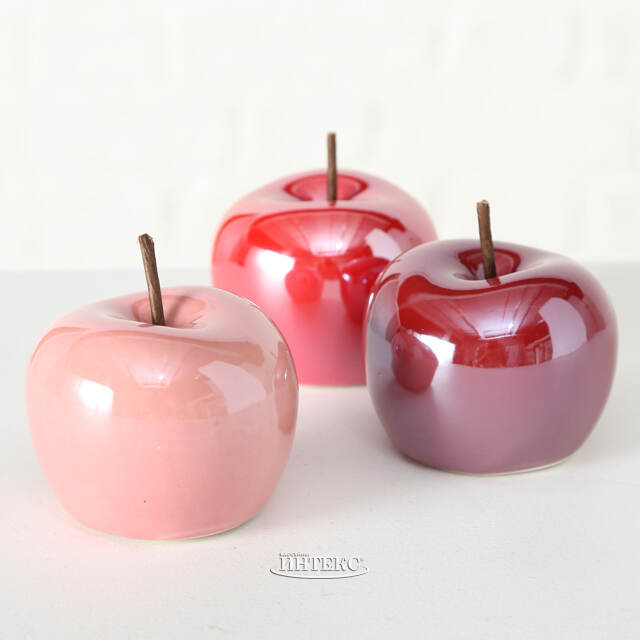 Фарфоровая статуэтка Яблоко Rino 8 см нежно-розовое Boltze