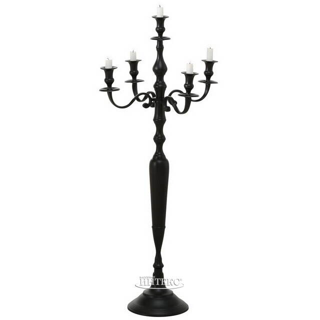 Подсвечник-канделябр на 5 свечей Victoria 105 см черный Boltze (Больтце)