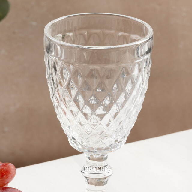 Бокал для вина Шатель 17 см прозрачный, стекло Boltze