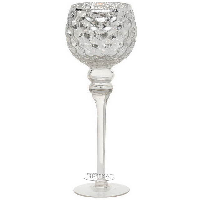 Набор стеклянных подсвечников-бокалов Виндлайт 30-40 см серый, 3 шт Boltze (Больтце)