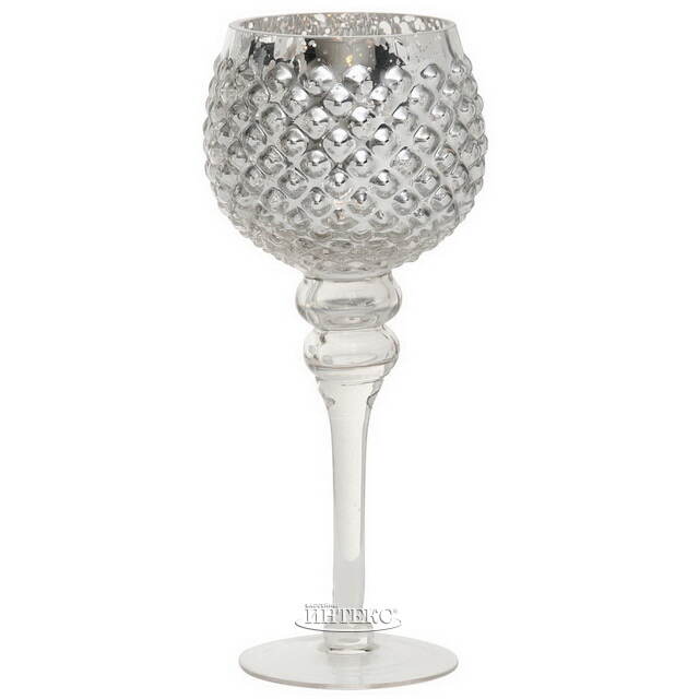 Набор стеклянных подсвечников-бокалов Виндлайт 30-40 см серый, 3 шт Boltze (Больтце)