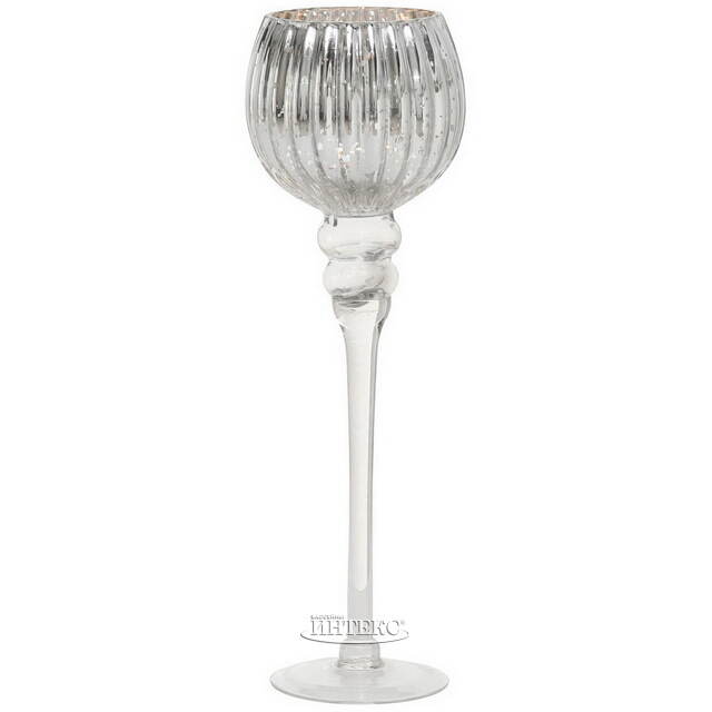 Набор стеклянных подсвечников-бокалов Виндлайт 30-40 см серый, 3 шт Boltze (Больтце)