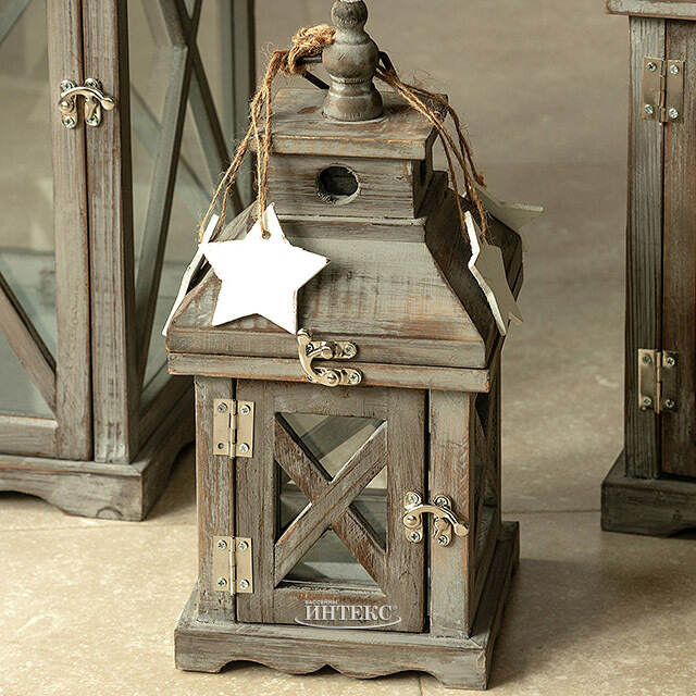 Набор деревянных подсвечников - фонарей Грэмми 3 шт 33-68 см Boltze