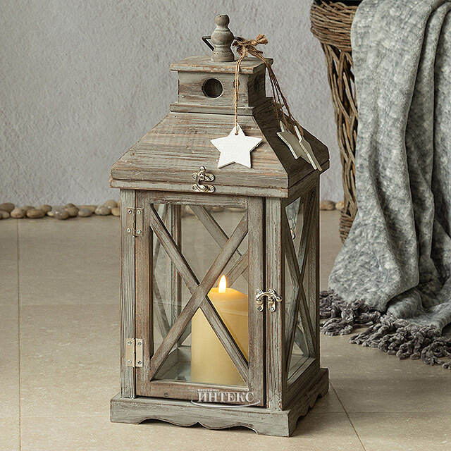 Набор деревянных подсвечников - фонарей Грэмми 3 шт 33-68 см Boltze