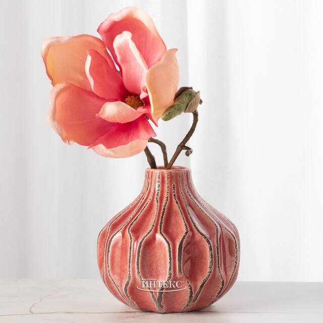 Керамическая вазочка Жюстин 11 см темно-розовая Boltze