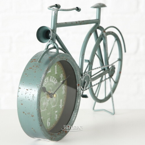 Настольные часы Велосипед Ретро 39*24 см, голубые Boltze