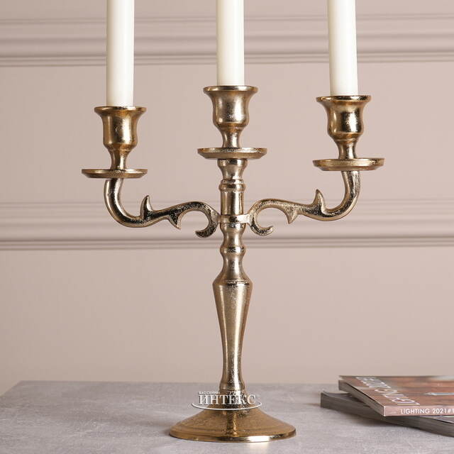 Канделябр на 3 свечи Ле-Альпин 26 см Boltze