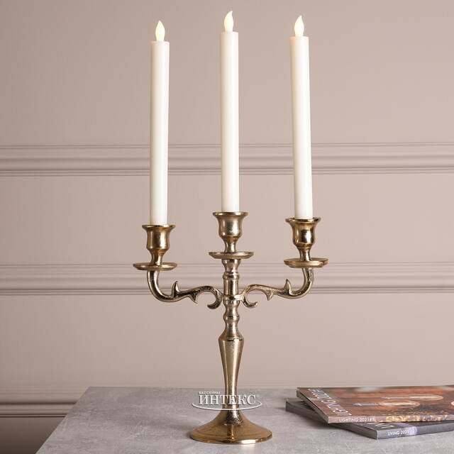 Канделябр на 3 свечи Ле-Альпин 26 см Boltze