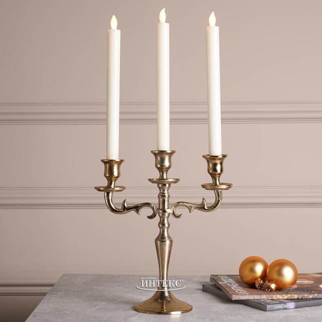 Канделябр на 3 свечи Ле-Альпин 26 см Boltze