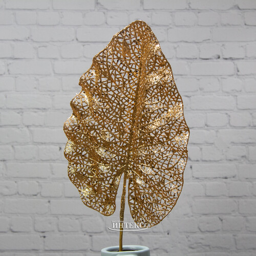 Декоративная ветка Сверкающий лист Филодендрона 78 см, бронзовый Hogewoning