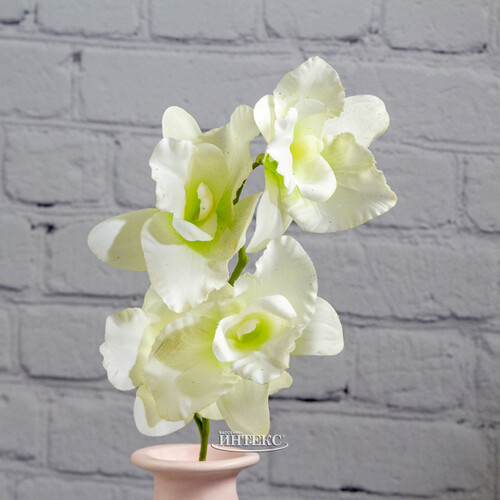 Искусственная орхидея белая 26 см Edelman