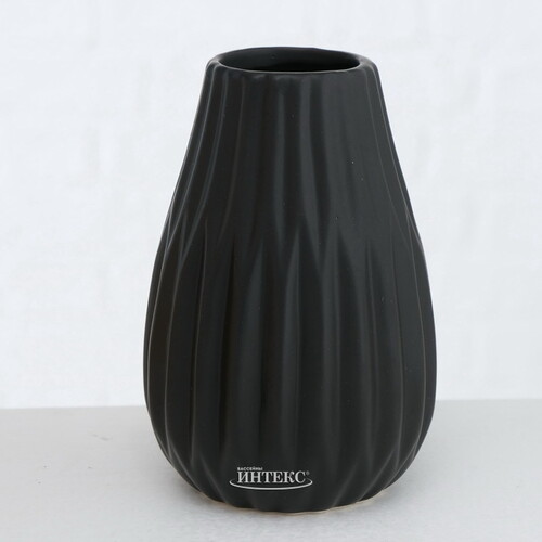 Керамическая вазочка Wilma 12 см черная Boltze