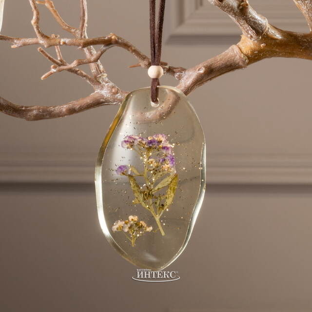 Набор декоративных подвесок Гербарий - Momento Primaverile 10 см, 8 шт, подвеска Kaemingk