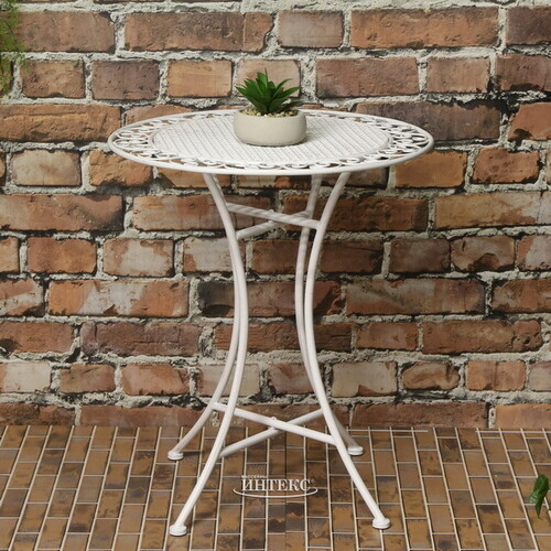 Садовый столик Ферарра 70*60 см, белый Edelman