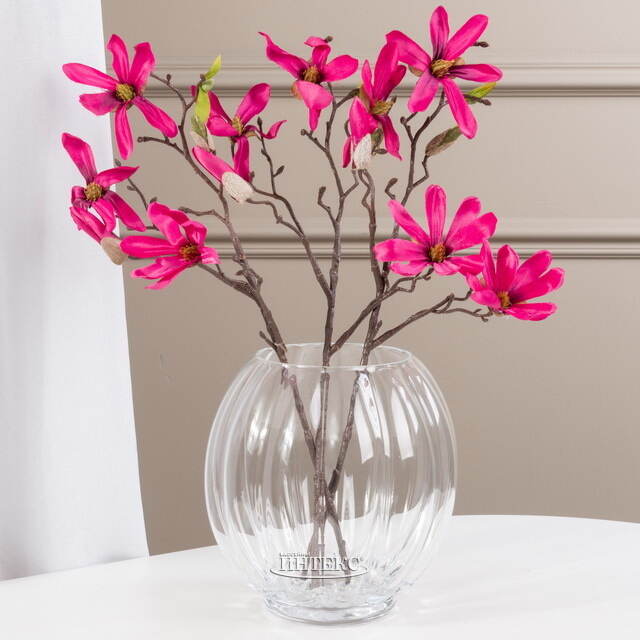 Веточка Магнолия в цвету 45 см розовая Edelman