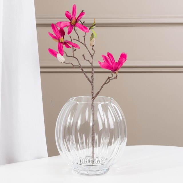 Веточка Магнолия в цвету 45 см розовая Edelman