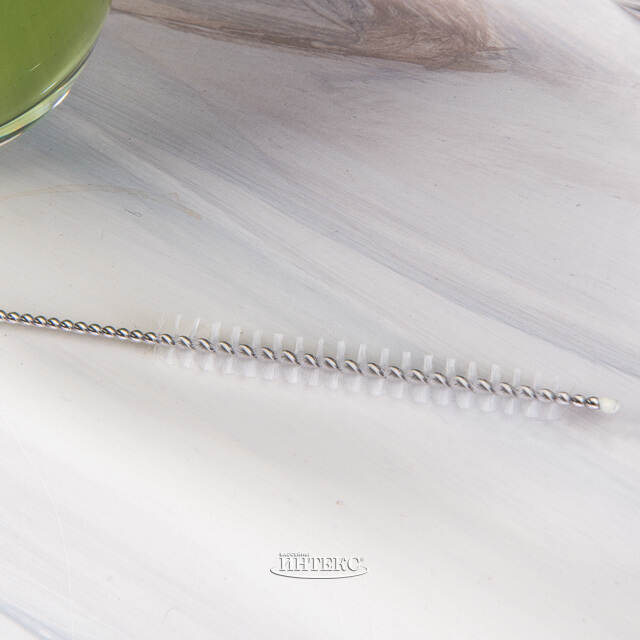 Стеклянные трубочки для коктейлей с ершиком James 23 см, 6 шт EDG