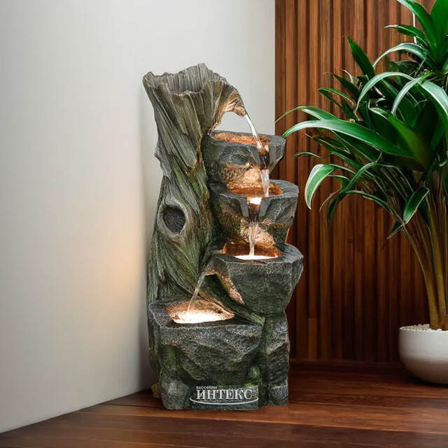 Садовый фонтан Сент-Вержен 74 см с LED подсветкой Winter Deco