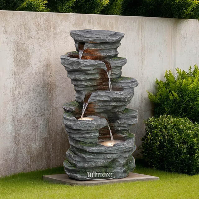 Садовый фонтан Гринстед 102 см с LED подсветкой Winter Deco