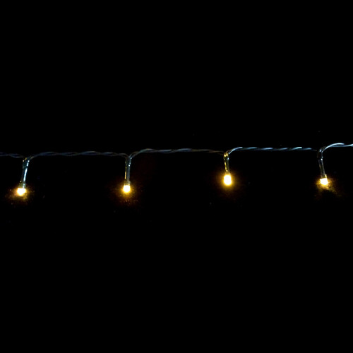Светодиодная гирлянда Luca на батарейках 3.6 м, 48 экстра теплых белых LED ламп, зеленый ПВХ, таймер, IP44 Edelman