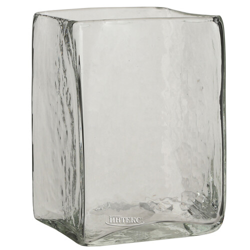 Стеклянная квадратная ваза Альфредо 24 см Edelman