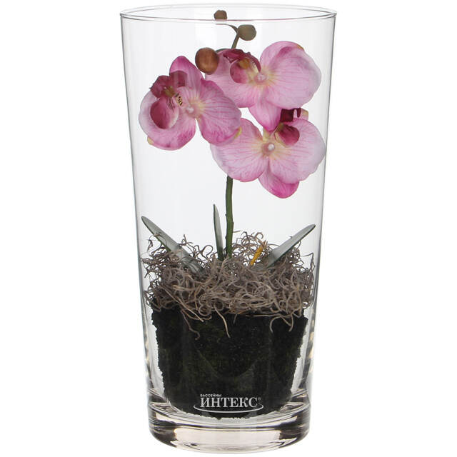Искусственный цветок в кашпо Орхидея Королевская 30 см розовая Edelman (Эдельман)