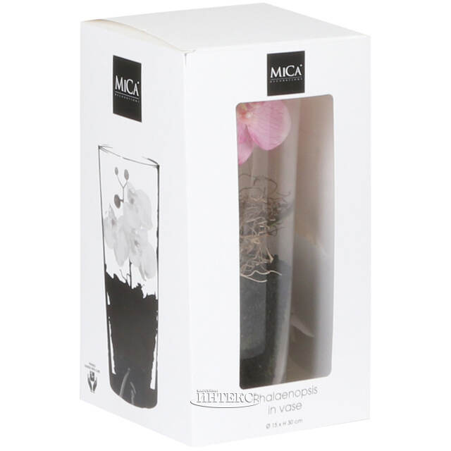 Искусственный цветок в кашпо Орхидея Королевская 30 см розовая Edelman (Эдельман)