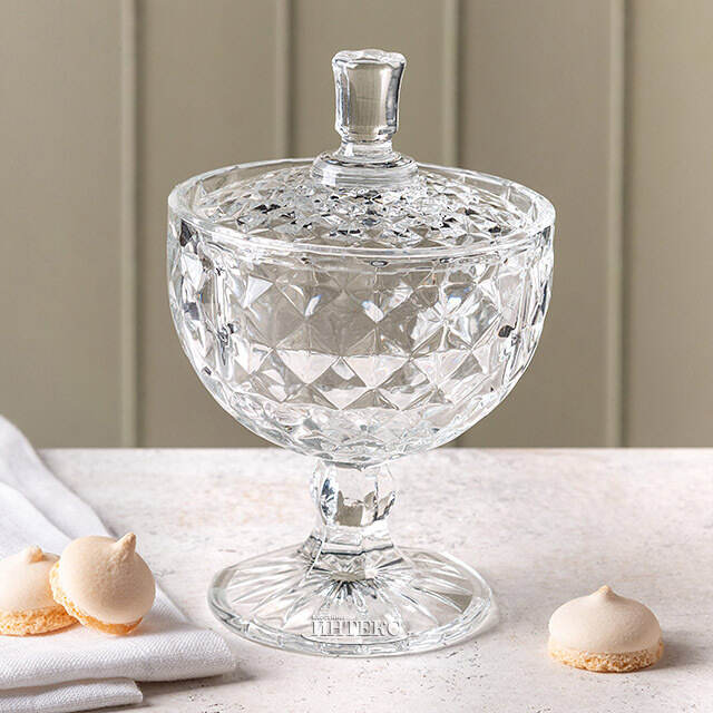 Конфетница с крышкой Богота 15*10 см, стекло EDG (ЭДГ)