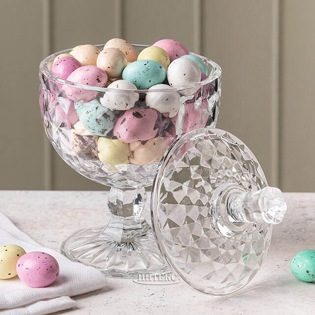 Конфетница с крышкой Богота 15*10 см, стекло EDG (ЭДГ)