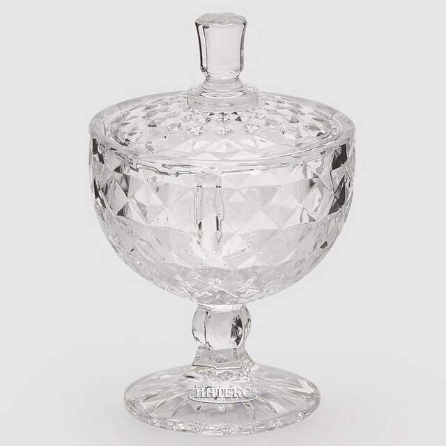 Конфетница с крышкой Bogota 15*10 см, стекло EDG