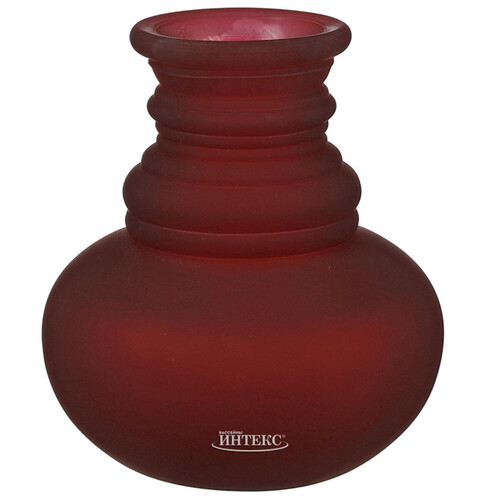 Стеклянная ваза Леди Батори 16 см, бургунди Edelman