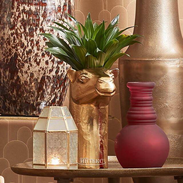 Стеклянная ваза Леди Батори 24 см, бургунди Edelman (Эдельман)