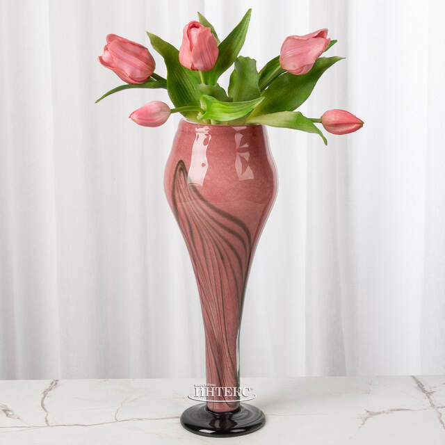 Декоративная ваза Albigono 35 см изумрудно-розовая EDG