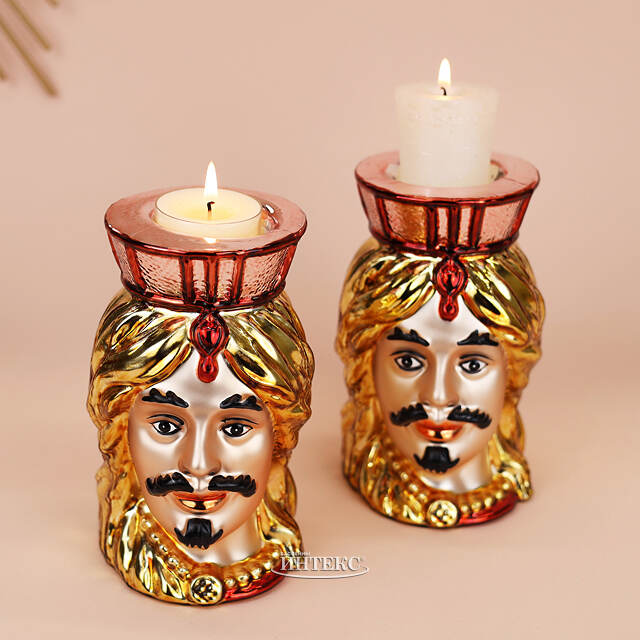 Декоративный подсвечник Жан-Жак Дюбуа 13 см желтый EDG (ЭДГ)