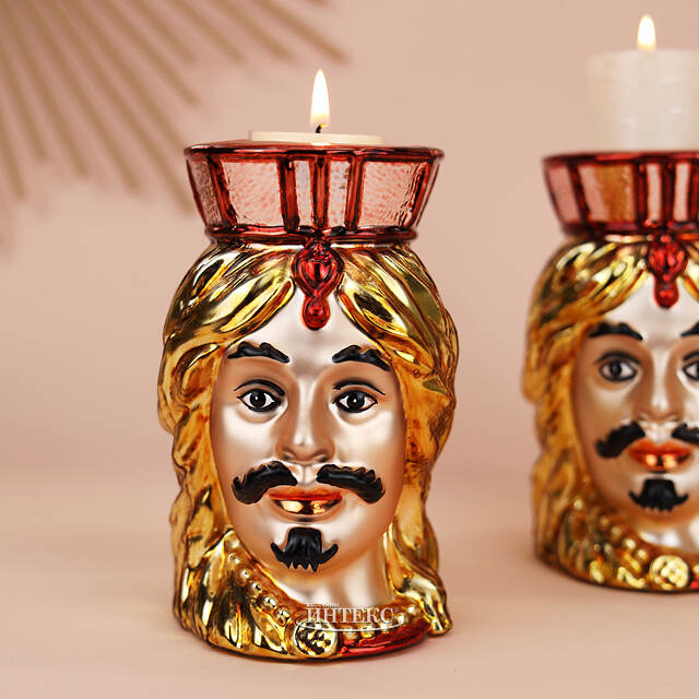 Декоративный подсвечник Жан-Жак Дюбуа 13 см желтый EDG (ЭДГ)