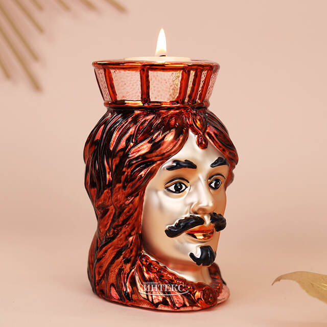 Декоративный подсвечник Жан-Жак Дюбуа 13 см красный EDG (ЭДГ)