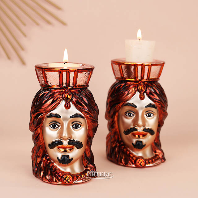 Декоративный подсвечник Жан-Жак Дюбуа 13 см красный EDG (ЭДГ)